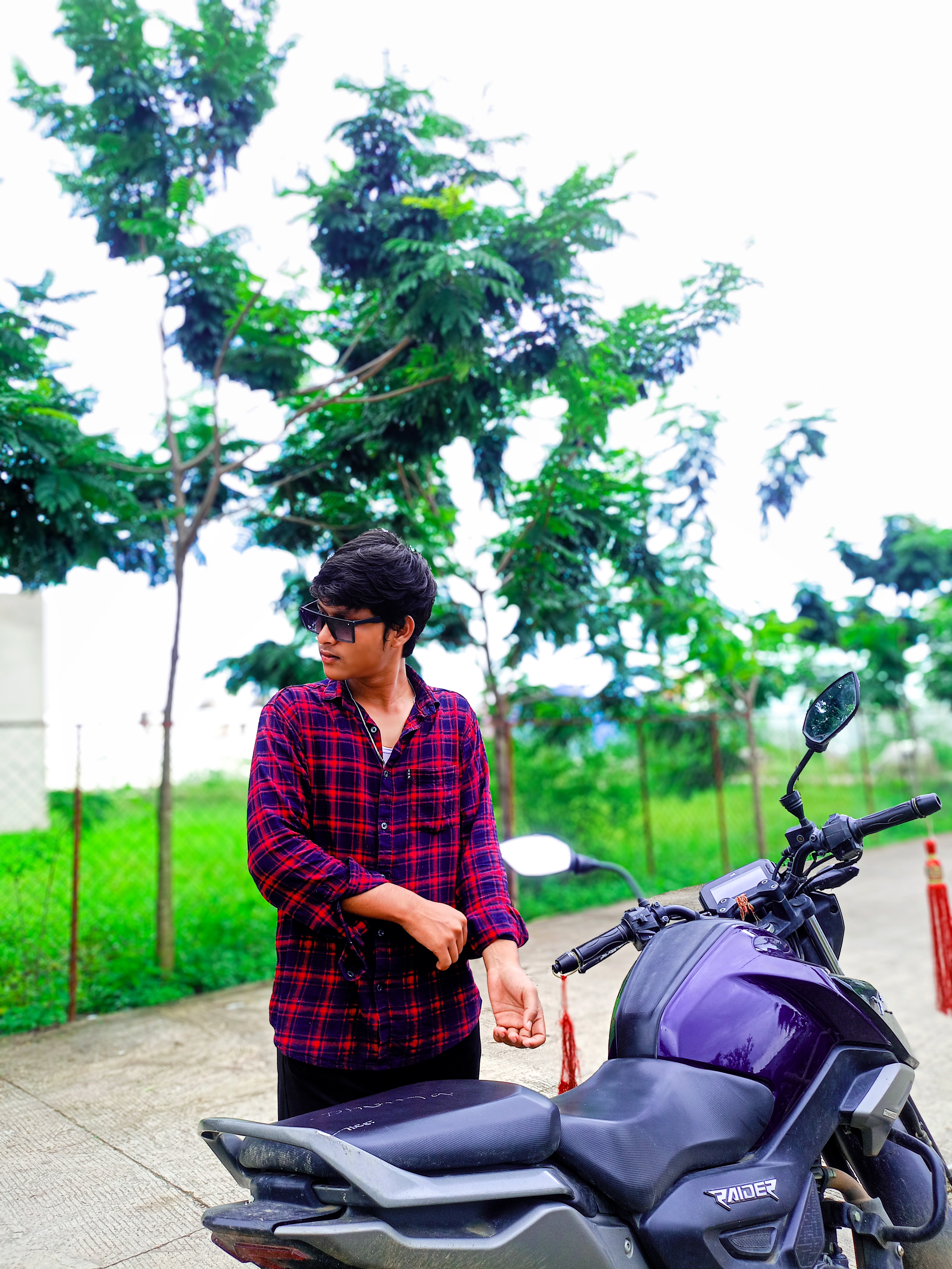 Pradumya Sahare with Bike